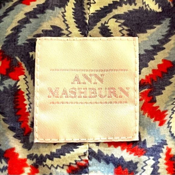 Ann Mashburn Tomboy Blue Floral Popover Shirt Size Small Blue Red Preppy Top - Picture 5 of 6